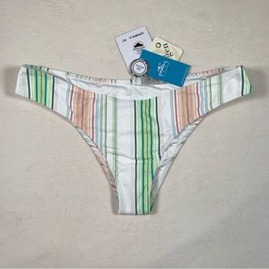 O’NEILL Matira Beach Stripe Swimsuit Bikini Bottom, Large